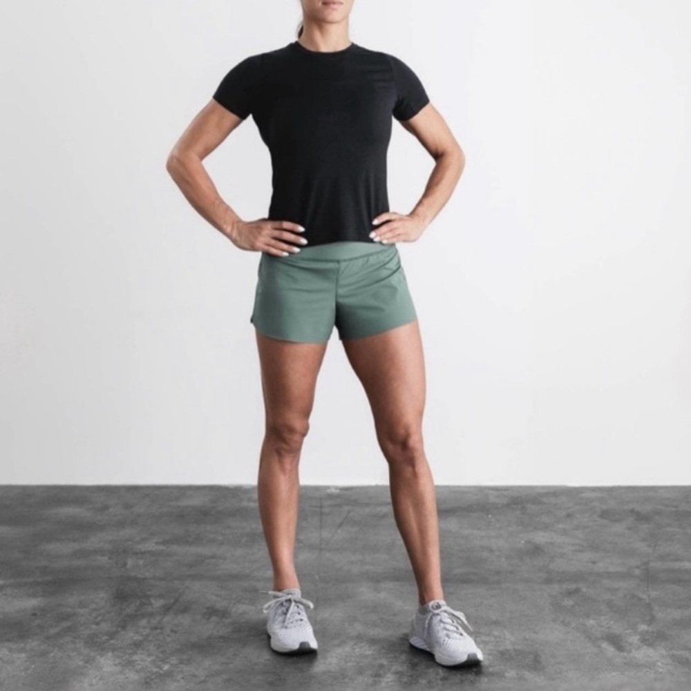 NOBULL Pace 3 Everyday Shorts Balsam Sage Green Athletic Workout Gym Shorts S - Picture 4 of 11